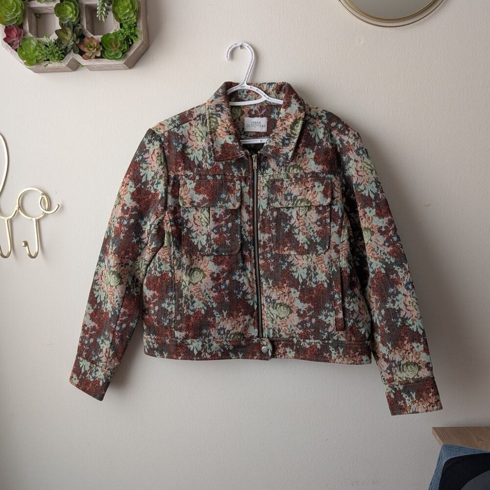 Urban Outfitters Floral Jacquard Trucker Jacket - Picture 4 of 5